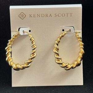 Kendra Scott Gold Twisted Hoop Earrings